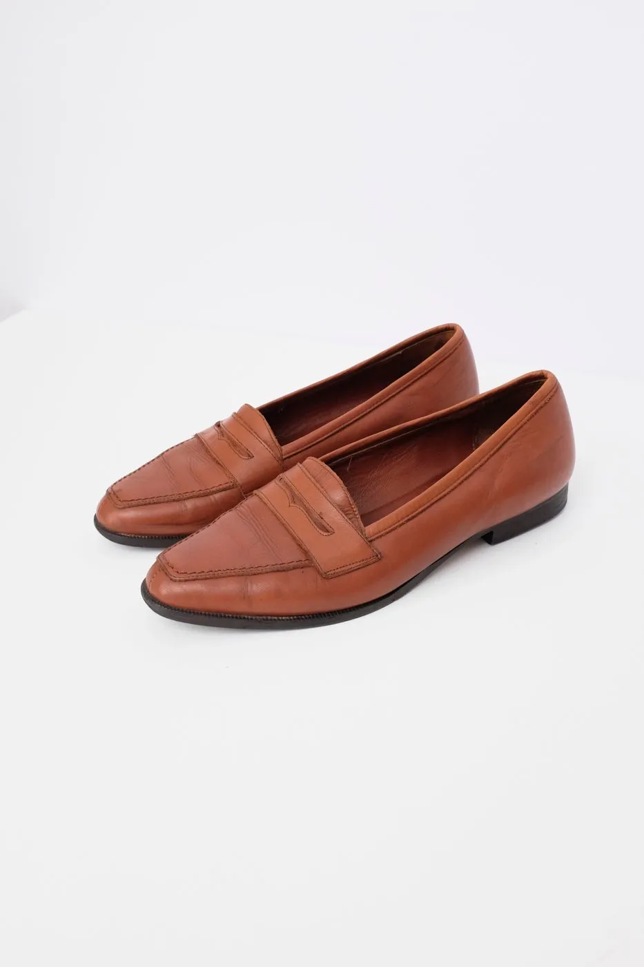 0001_COGNAC 38 LEATHER SLIPPER