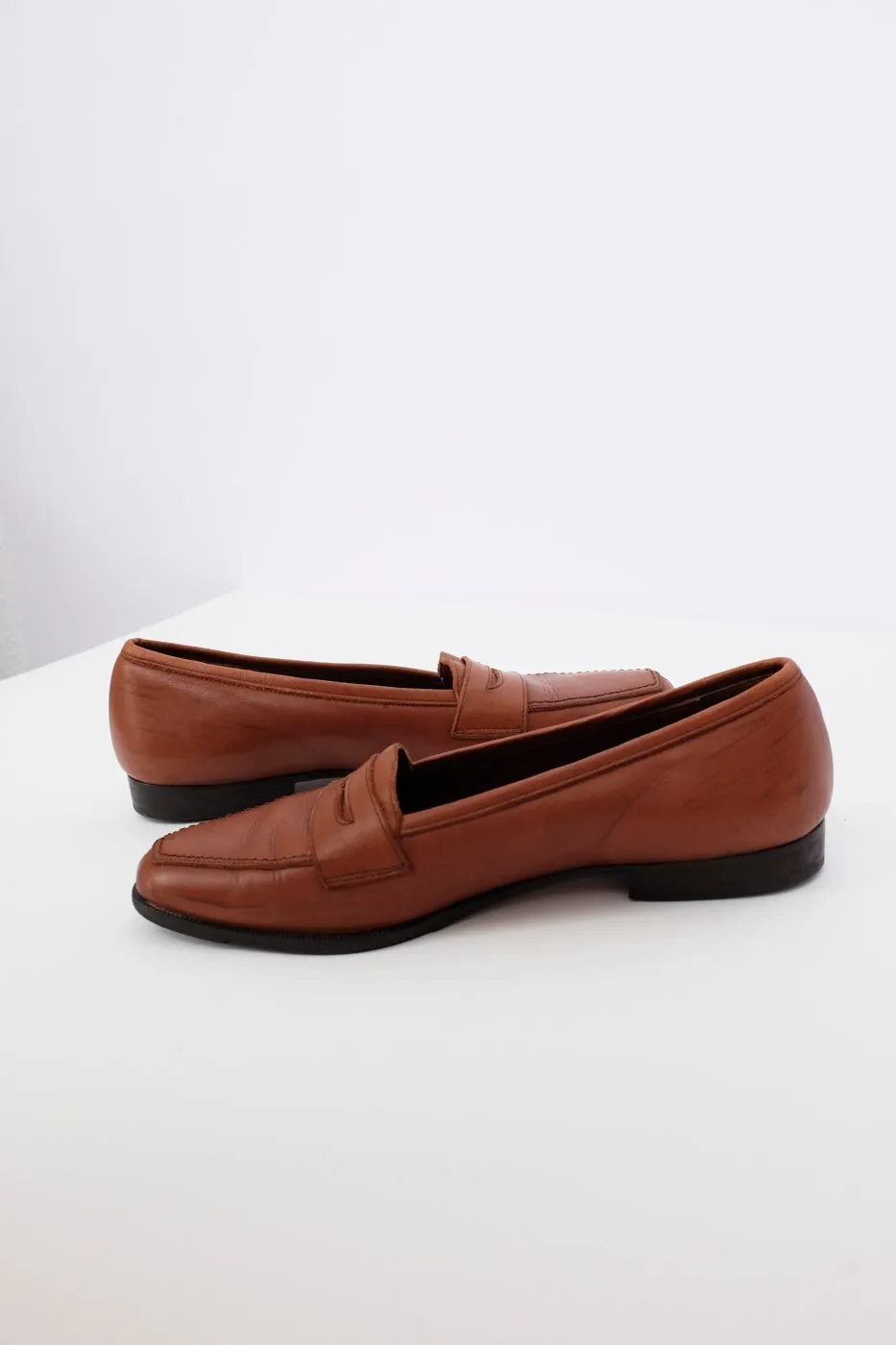 0001_COGNAC 38 LEATHER SLIPPER