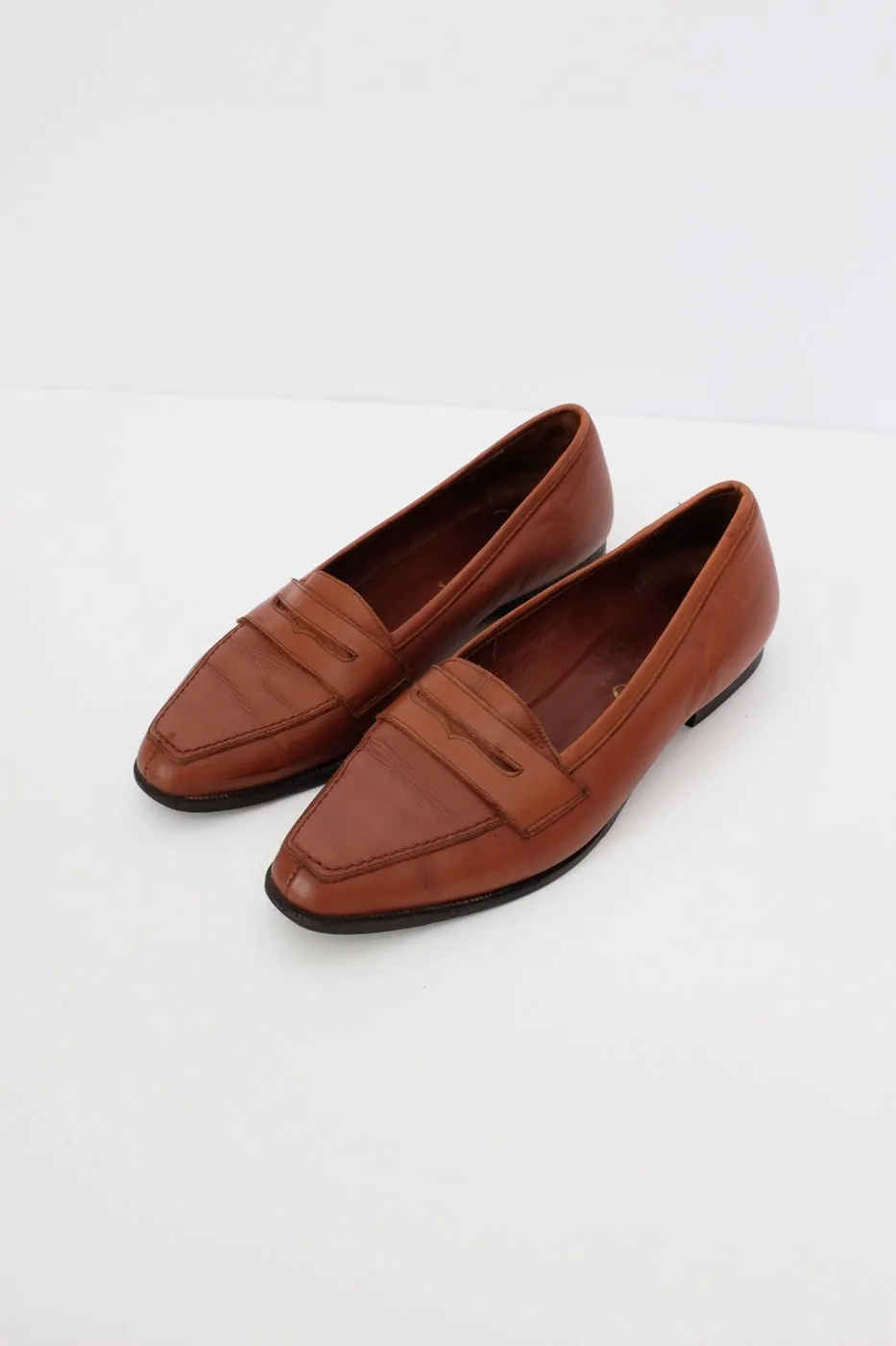 0001_COGNAC 38 LEATHER SLIPPER