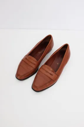 0001_COGNAC 38 LEATHER SLIPPER