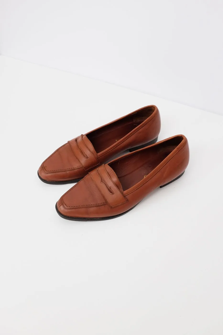 0001_COGNAC 38 LEATHER SLIPPER