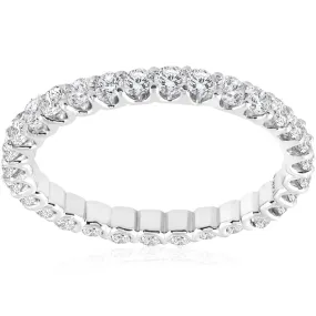 1 1/2 cttw Diamond Eternity Ring U Prong 14k White Gold Wedding Band