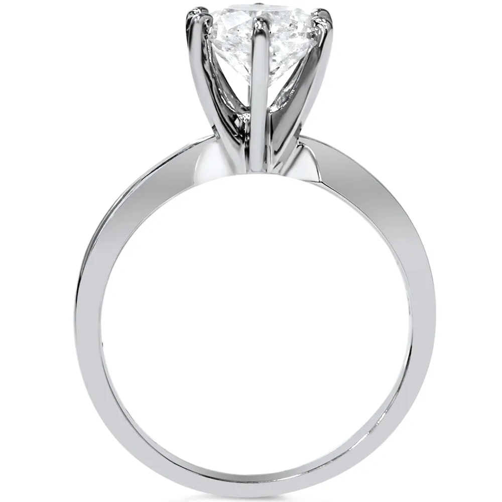 1 1/4ct Solitaire Diamond Engagement Ring 14k White Gold