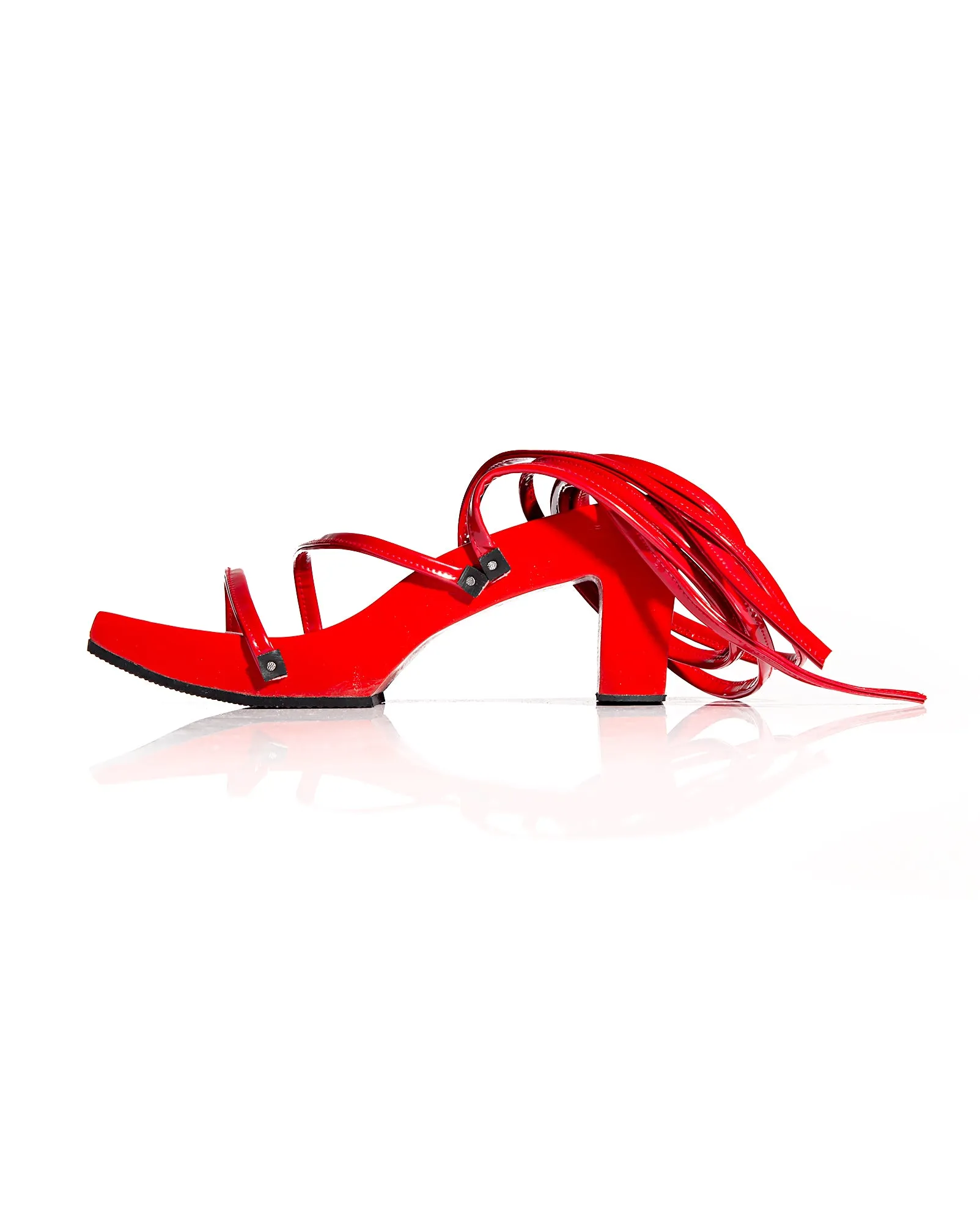 3 Terompah Strappy Heel in Red