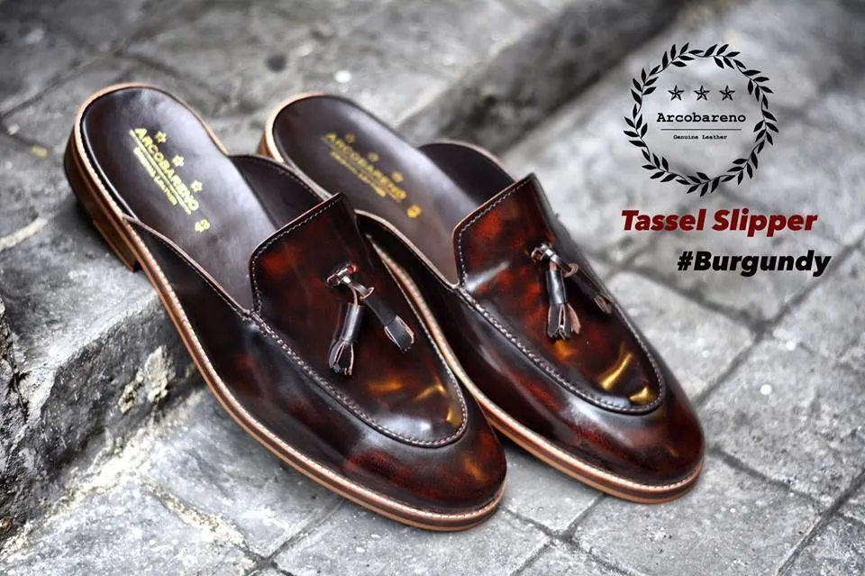 701 Tassel Slipper Burgundy