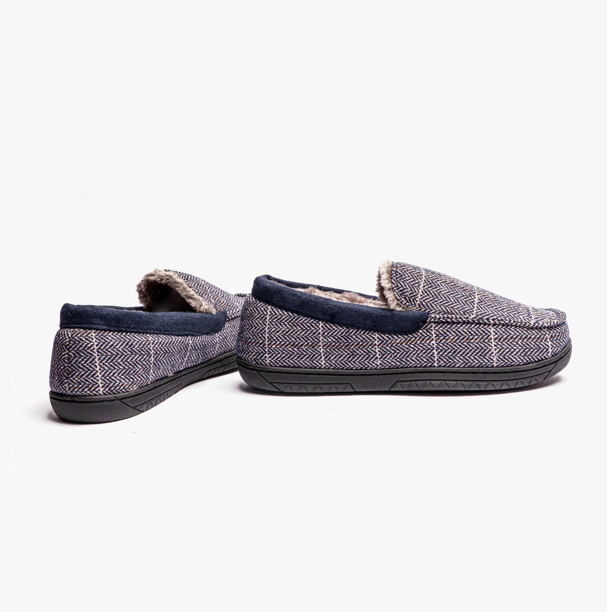 AARON Mens Slippers Navy