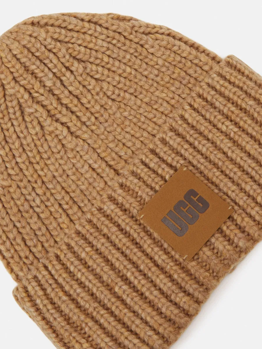 CHUNKY RIB BEANIE - CAMEL