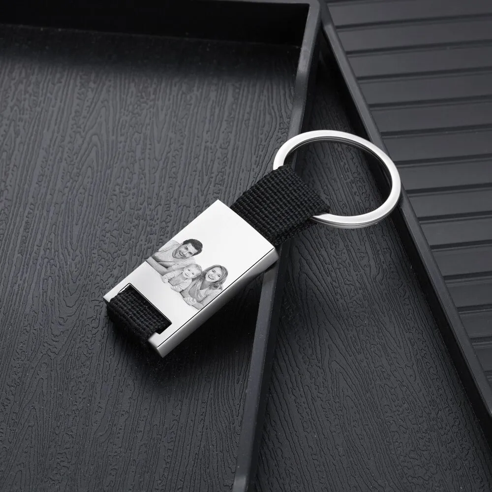 Customized Photo Calendar Keychain For Men