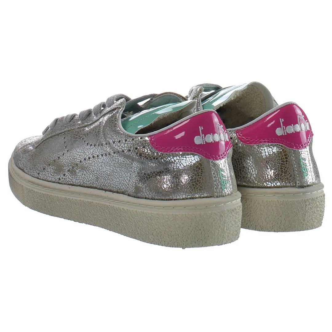 Diadora Montecarlo H Lame' Womens Silver Trainers