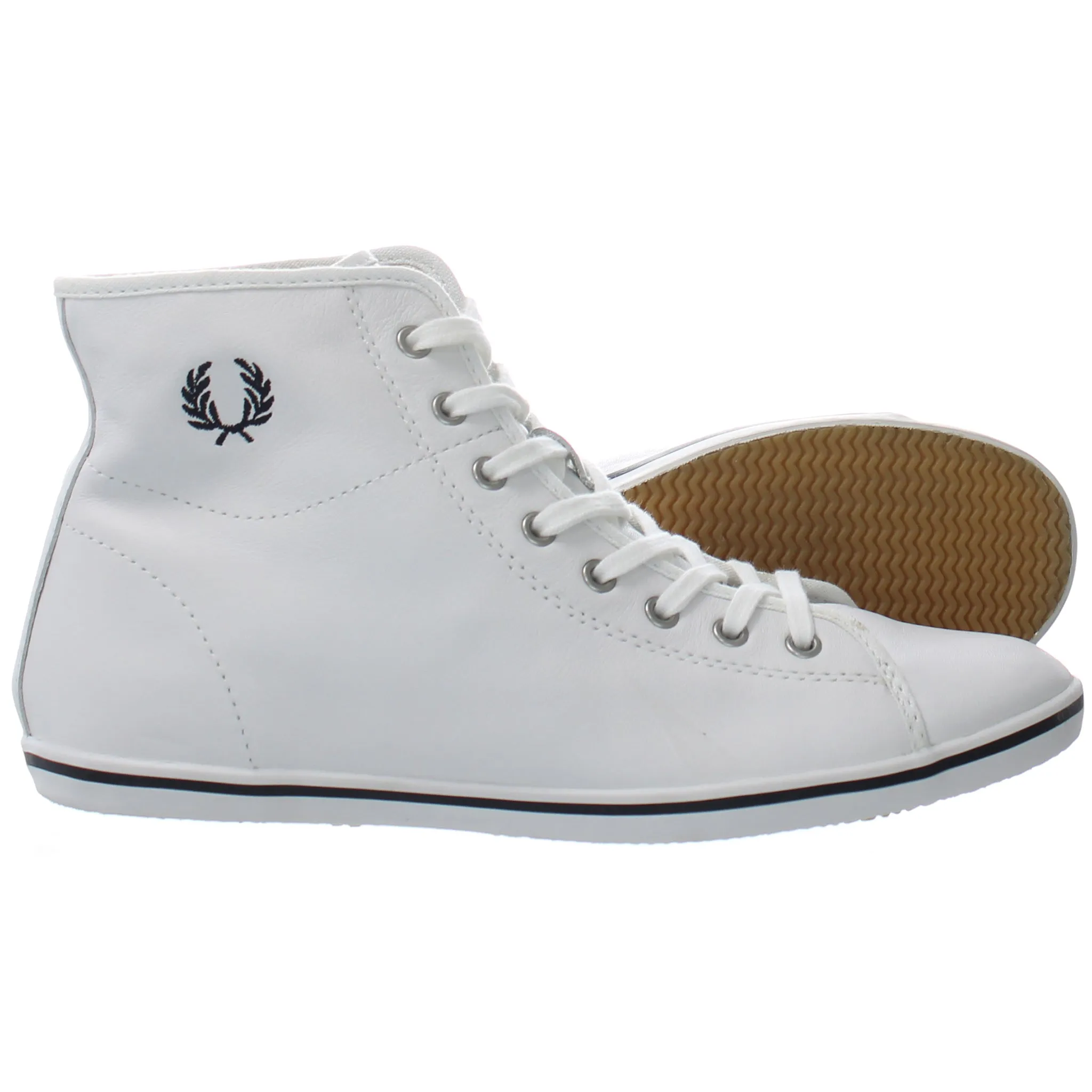 Fred Perry Hi Womens White Plimsolls