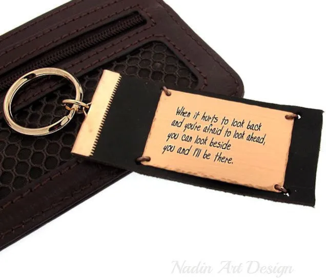 Inspiration Personalized Leather Keychain for Men