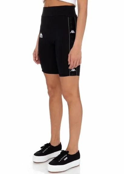 Kappa 222 Banda Cartin Bike Shorts (Black/White) 37145YW