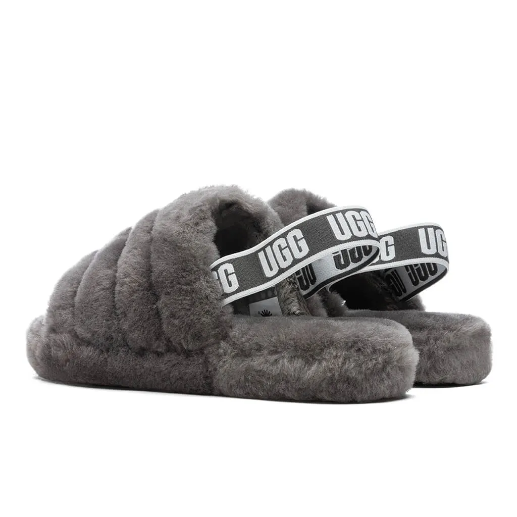 Kids Fluff Yeah Slide - Charcoal