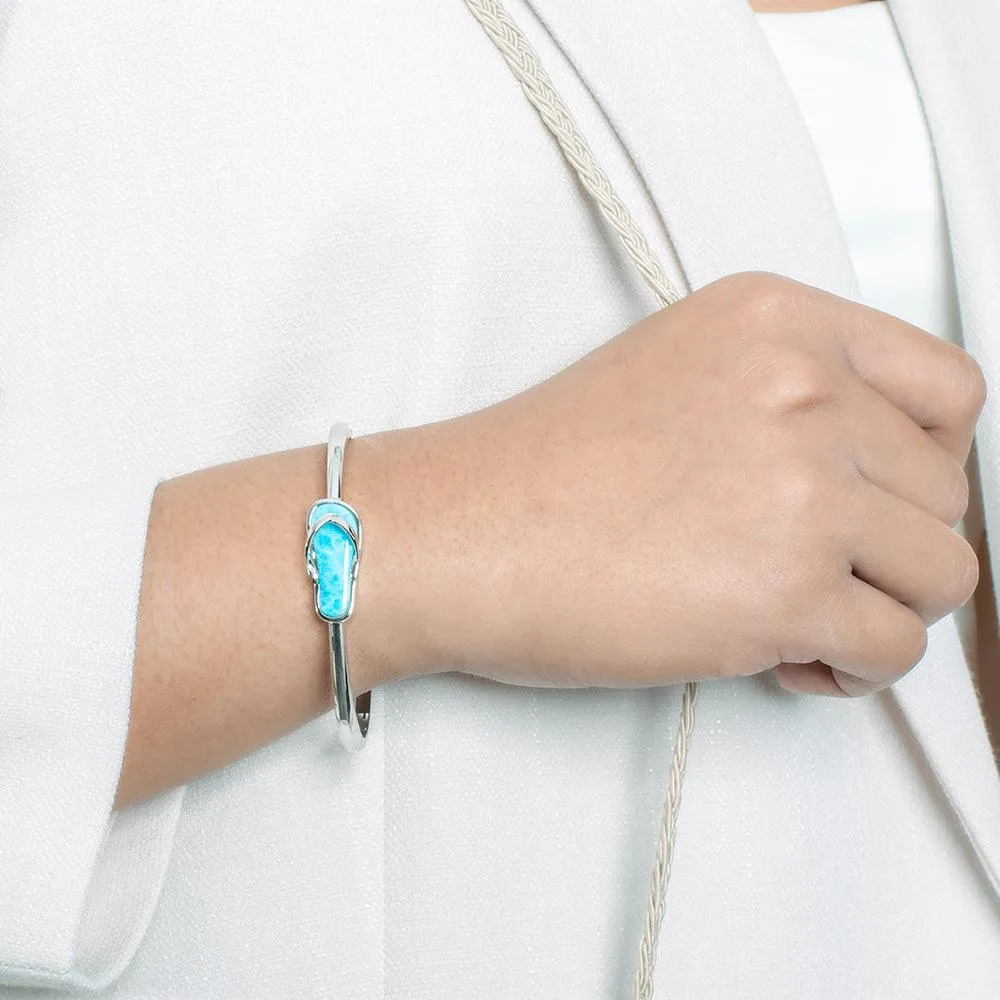 Larimar Beach Slipper Bangle