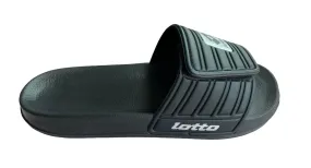 Lotto swimming pool beach slipper with Rico Strap II 219533 1MY all black-silver metal