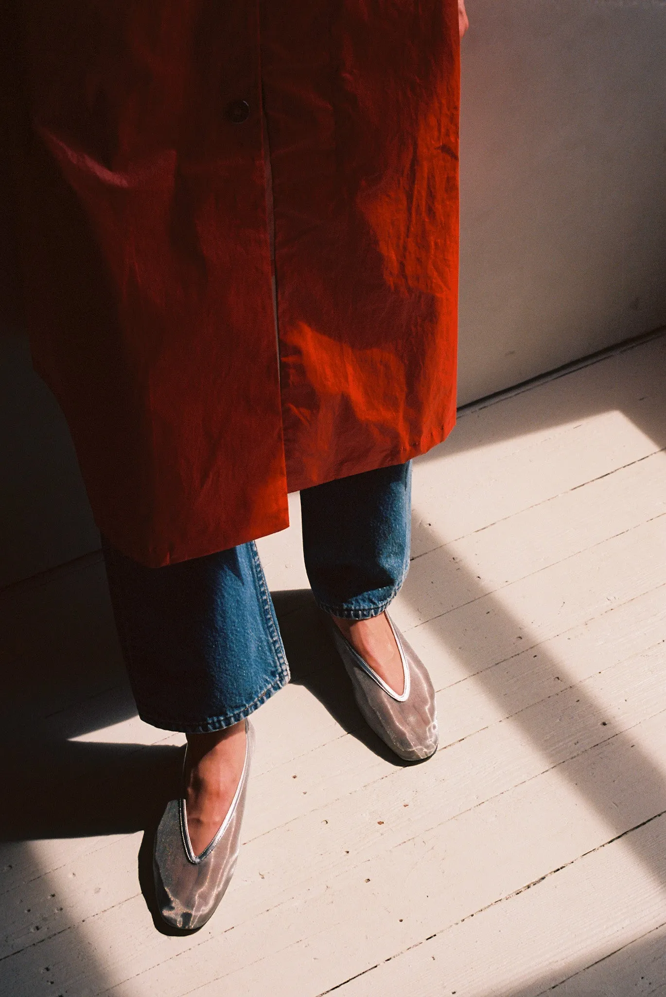 Luna Mesh Slipper in Silver