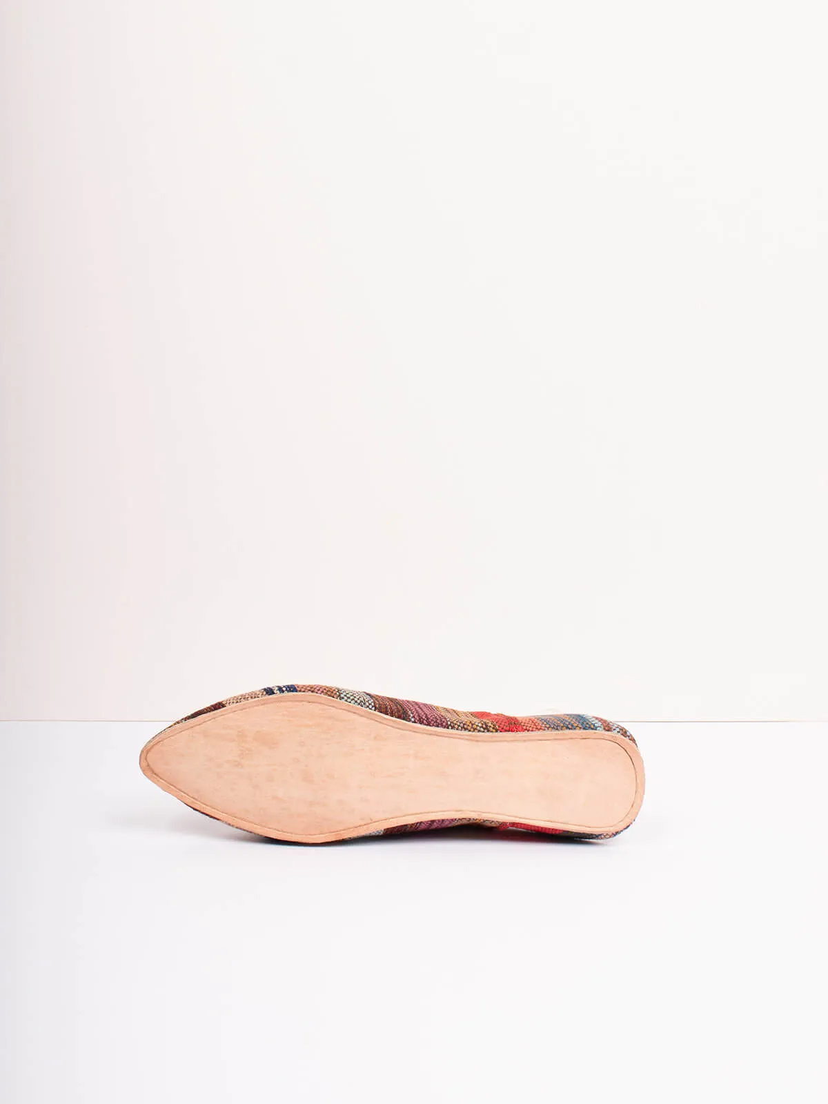 Moroccan Boujad Pointed Babouche Slippers, Atlas Stripe