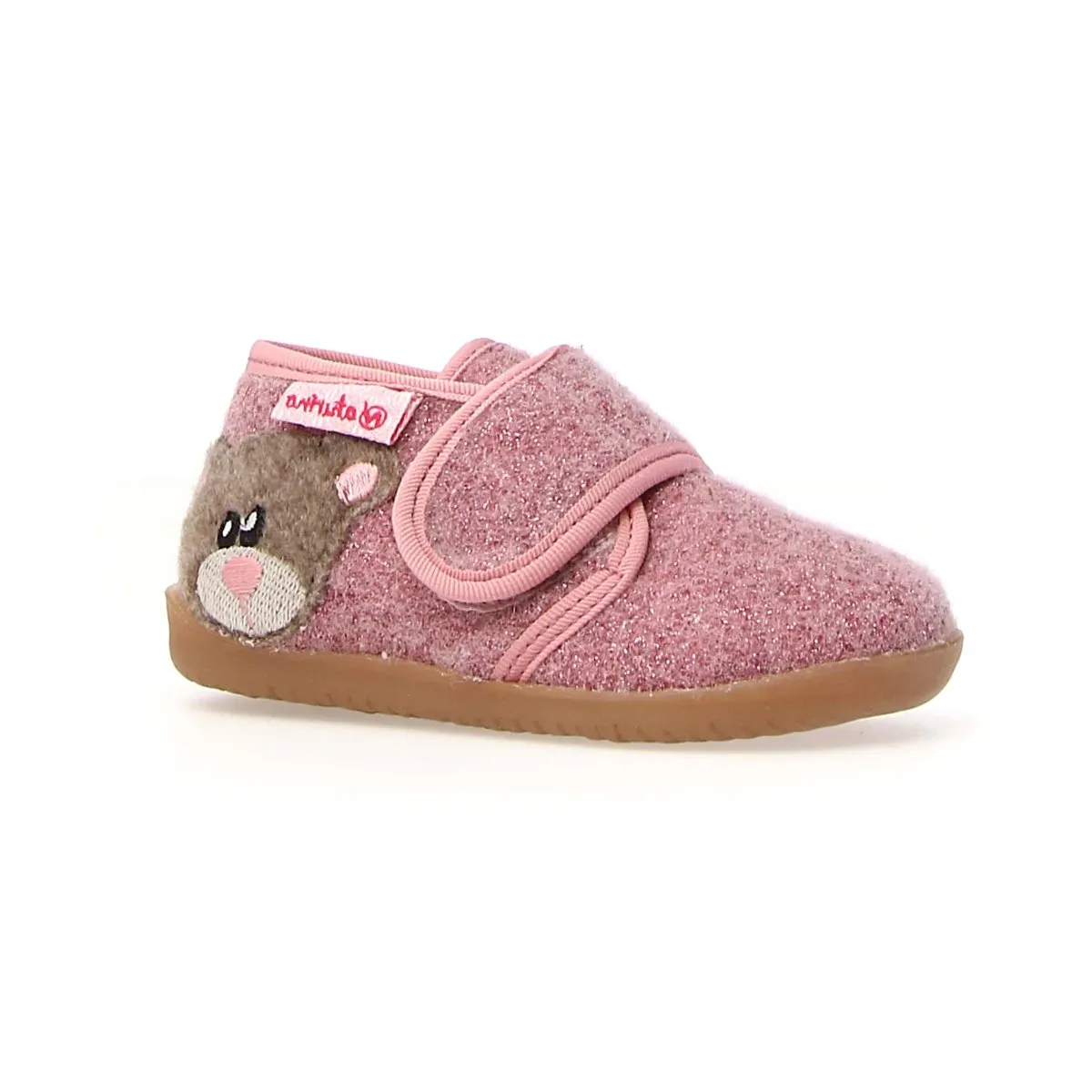 Naturino Toddler's (Sizes 21-27) Carillon Bright Pink Wool Teddy Slipper