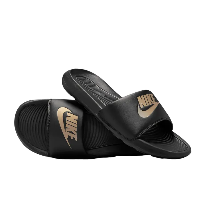 Nike adult beach or swimming pool slipper Victory One Slide CN9675 006 black-gold