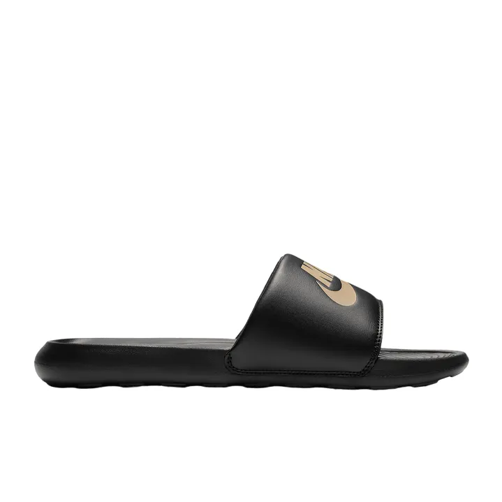 Nike adult beach or swimming pool slipper Victory One Slide CN9675 006 black-gold