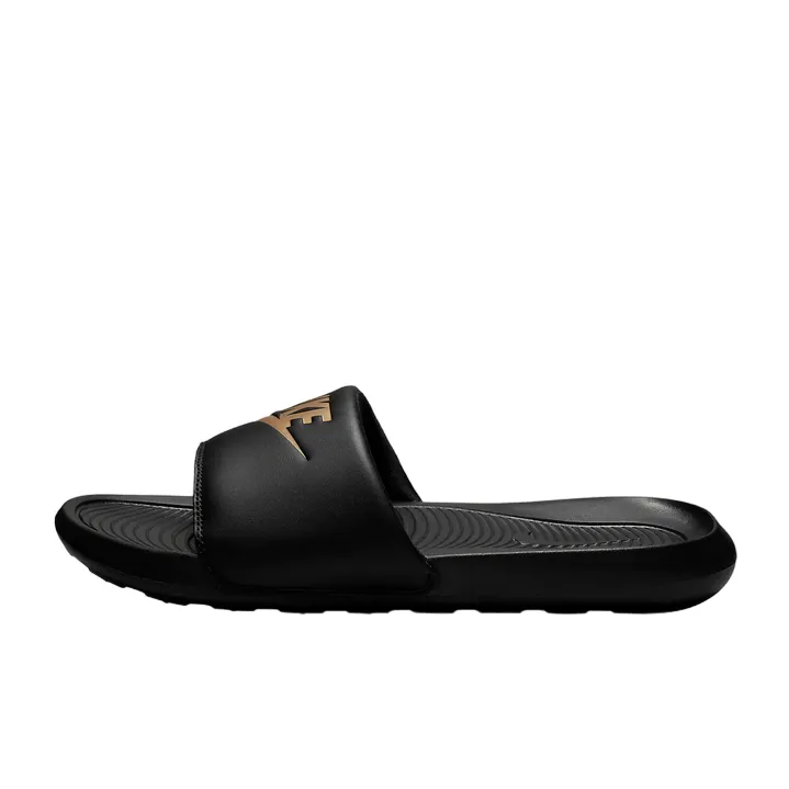 Nike adult beach or swimming pool slipper Victory One Slide CN9675 006 black-gold