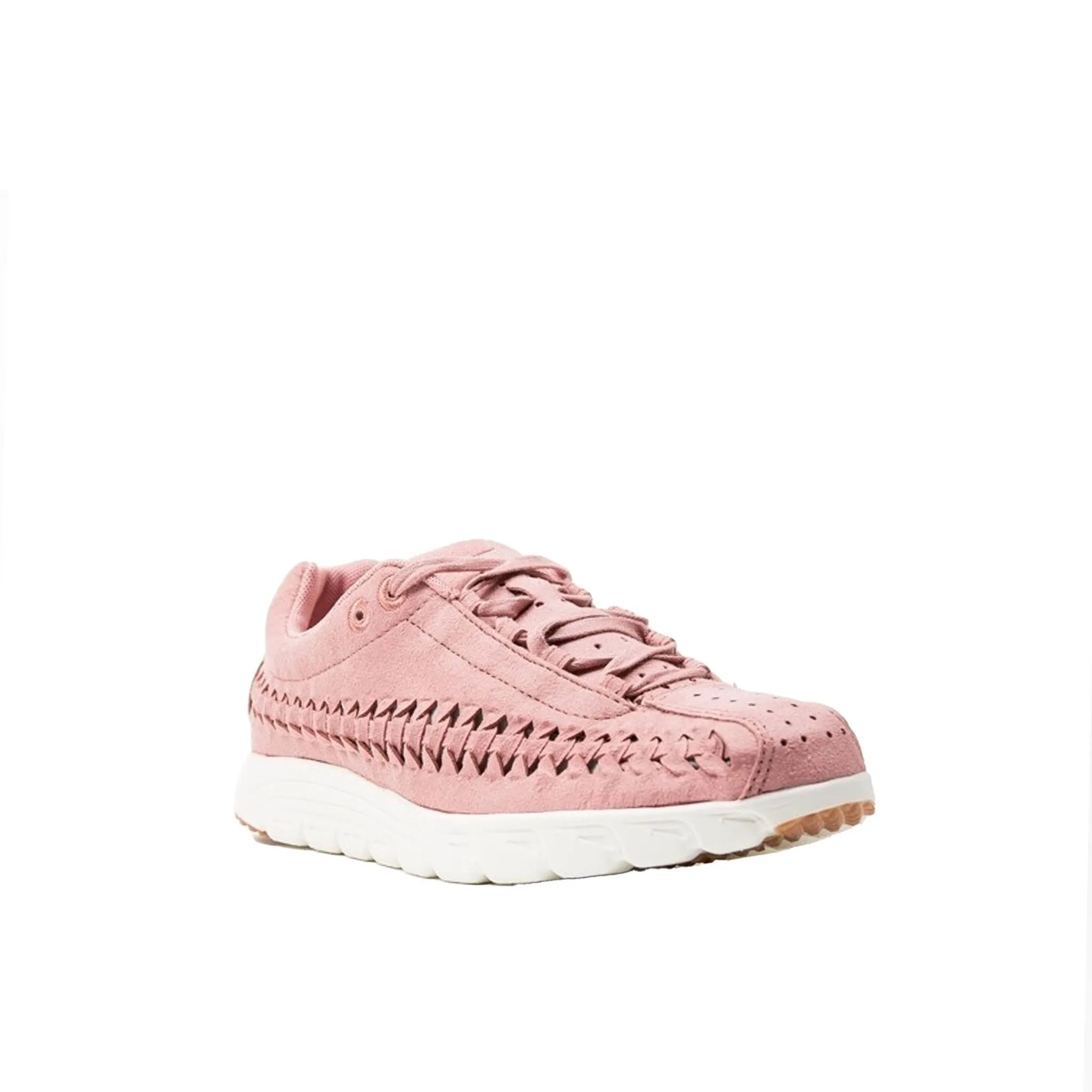 Nike Mayfly Woven Lace Up Pink Suede Leather Womens Trainers 833802 601