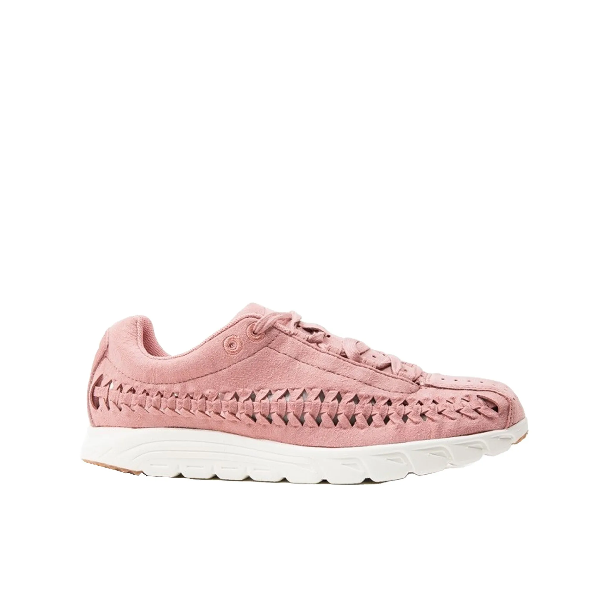 Nike Mayfly Woven Lace Up Pink Suede Leather Womens Trainers 833802 601