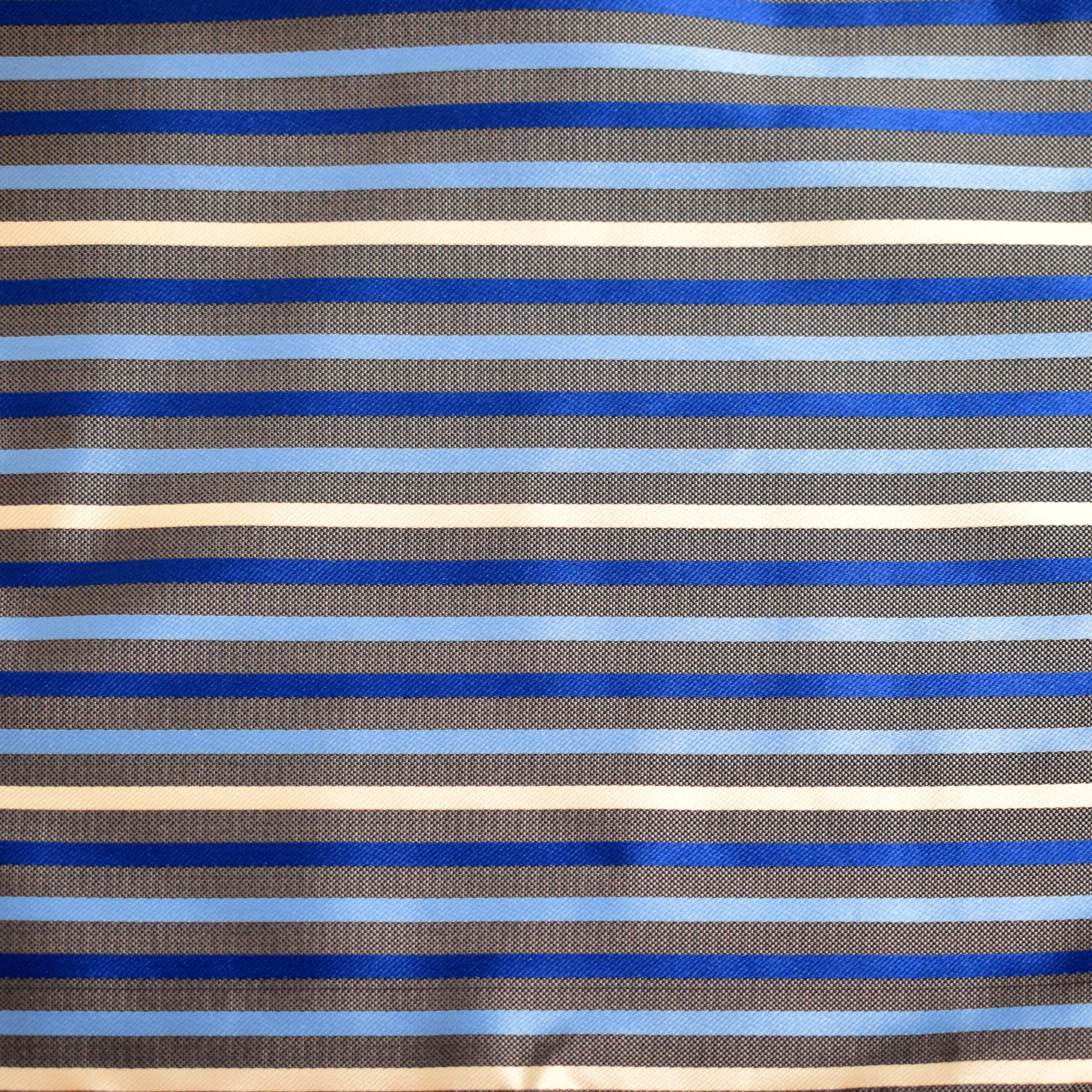 Pocket Square - Blue Multi Stripes