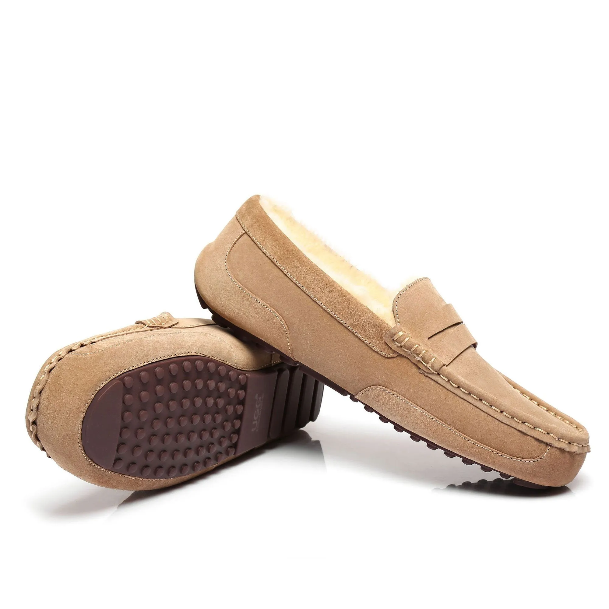 Premium Sheepskin Men UGG Moccasin