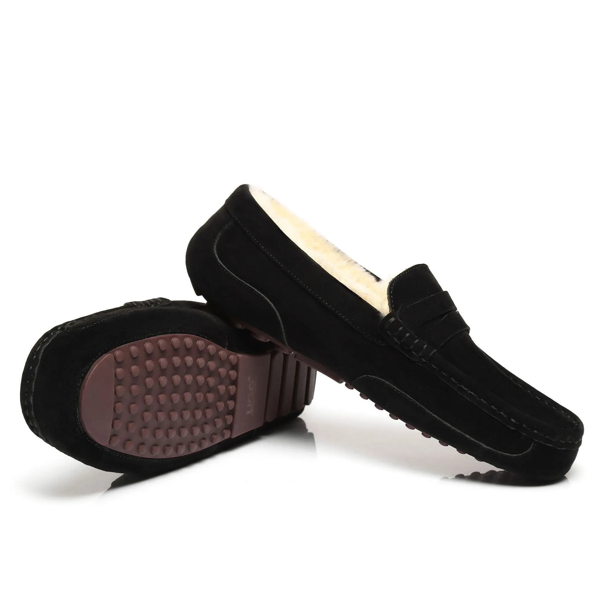 Premium Sheepskin Men UGG Moccasin