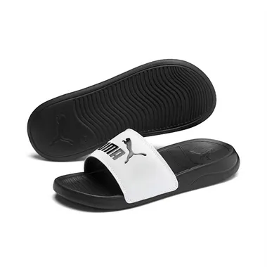 Puma boy's beach slipper Popcat 20 PS 372017-02 white-black