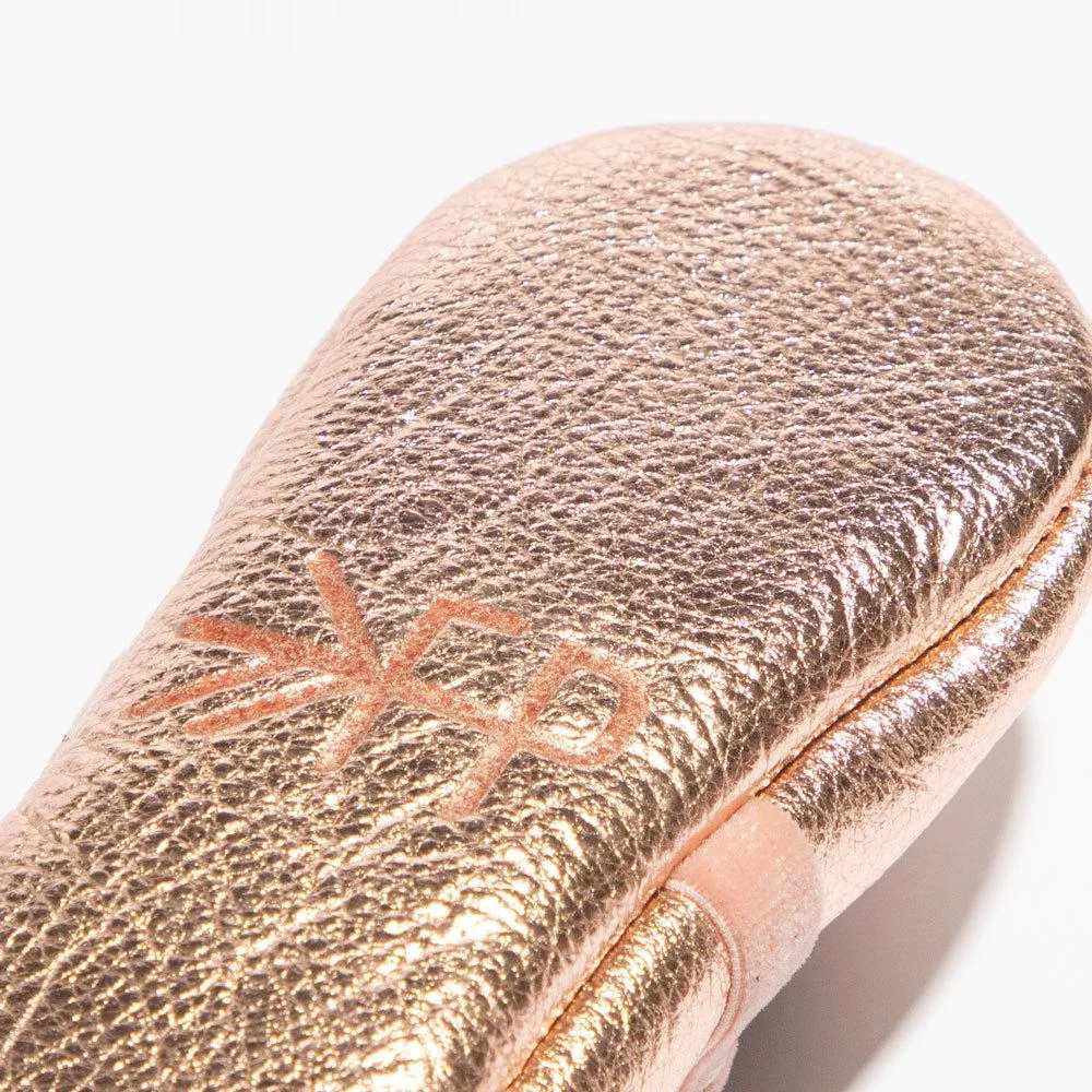 Rose Gold Ballet Slipper Baby Shoe