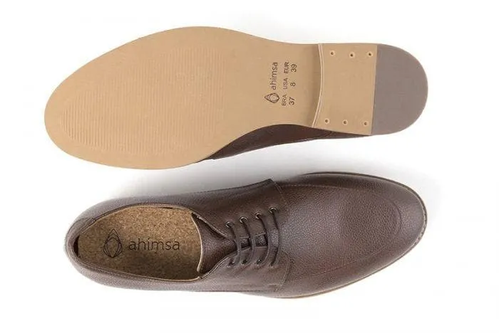 'Sara' Women's Vegan Oxfords by Ahimsa - cognac