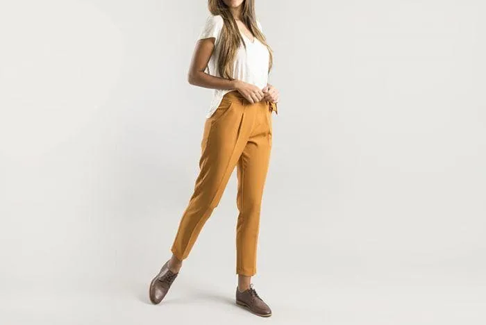 'Sara' Women's Vegan Oxfords by Ahimsa - cognac