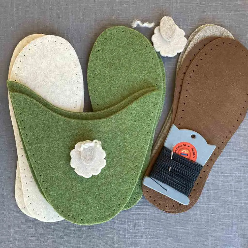 Sheepy Felt Slipper Kit