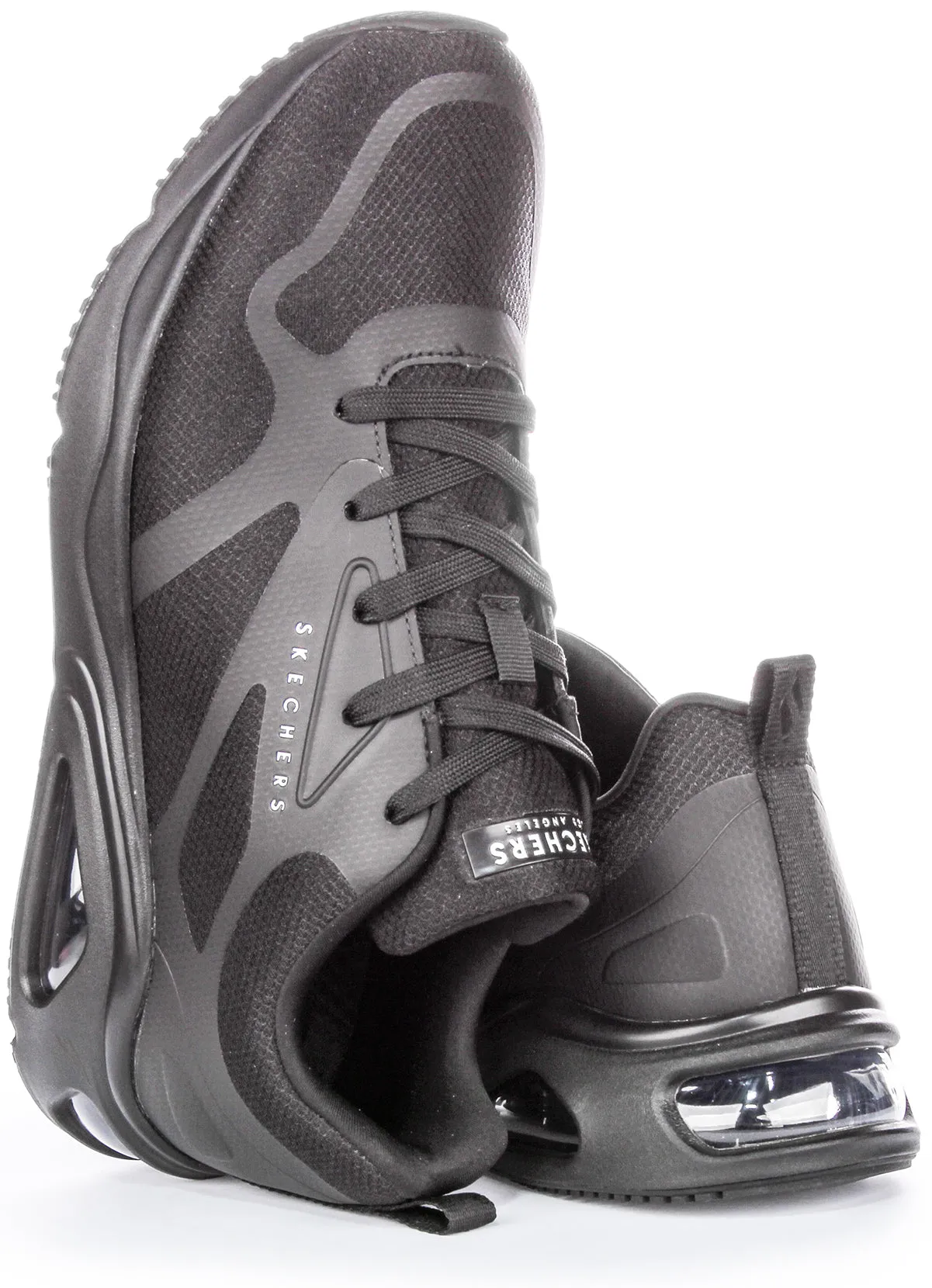 Skechers Tres Air Uno R In Black Black For Men