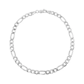 Sterling Silver  4mm Figaro Bracelet