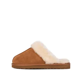 SUZIE TAN SHEEPSKIN SLIPPER MULE