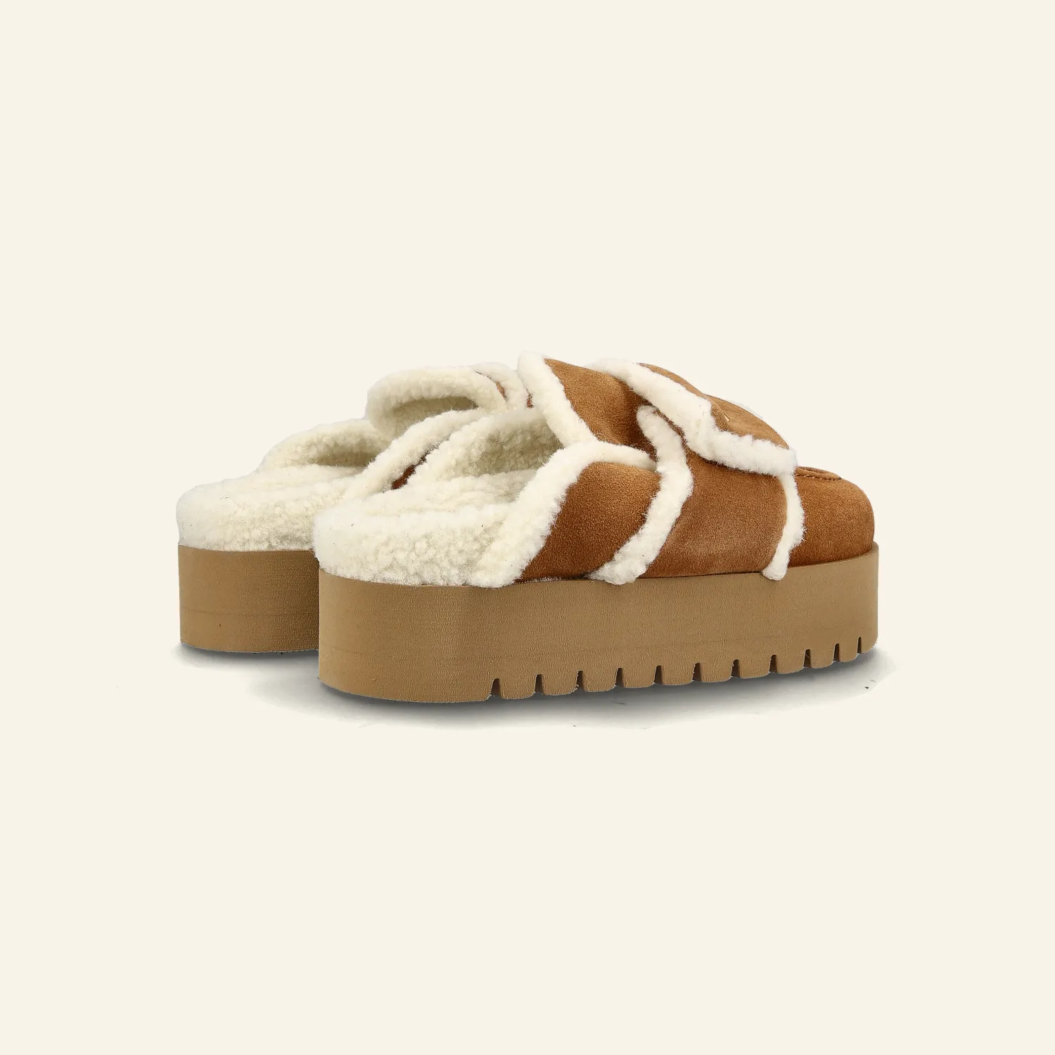 TEDDY CHUNKY FUR | Cognac Suede