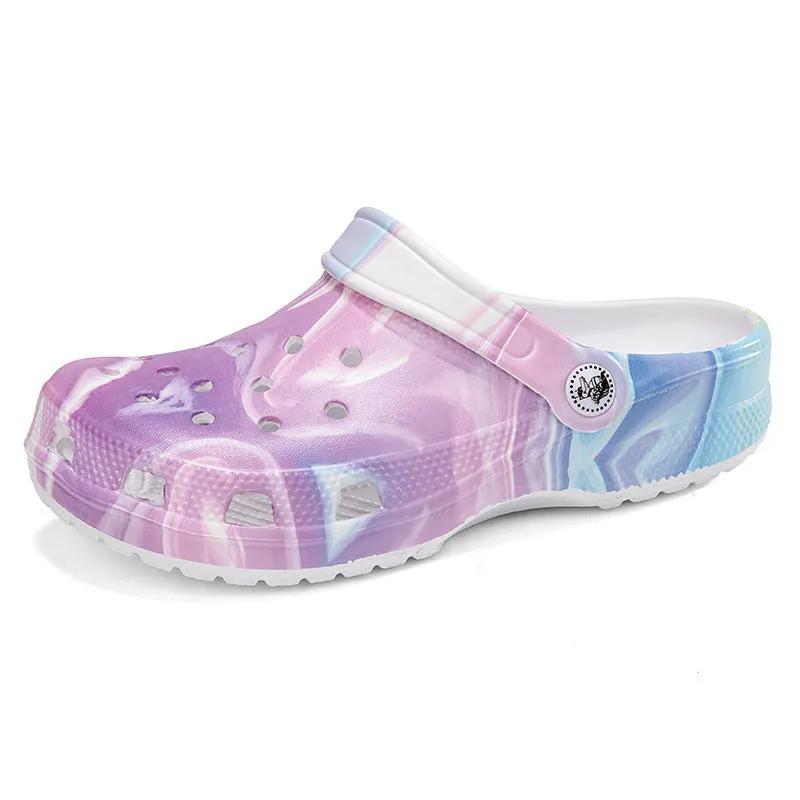 The Summer Gorgeous Crocs Tie Dye Women and Men Sport Sandals