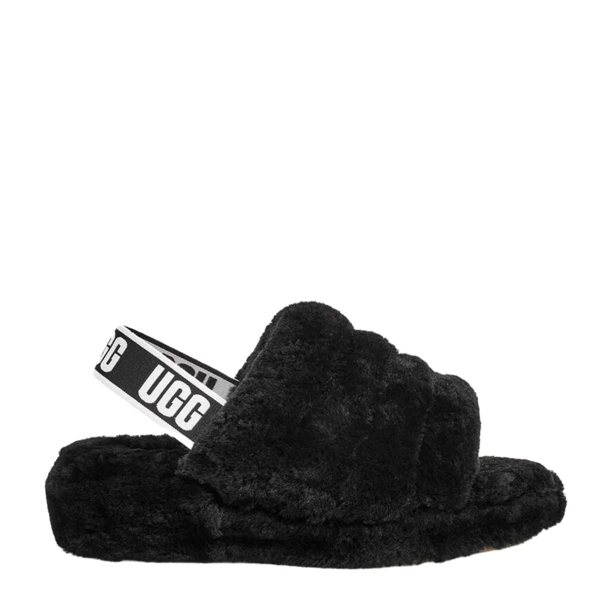 UGG  Black Fluff Yeah Slide