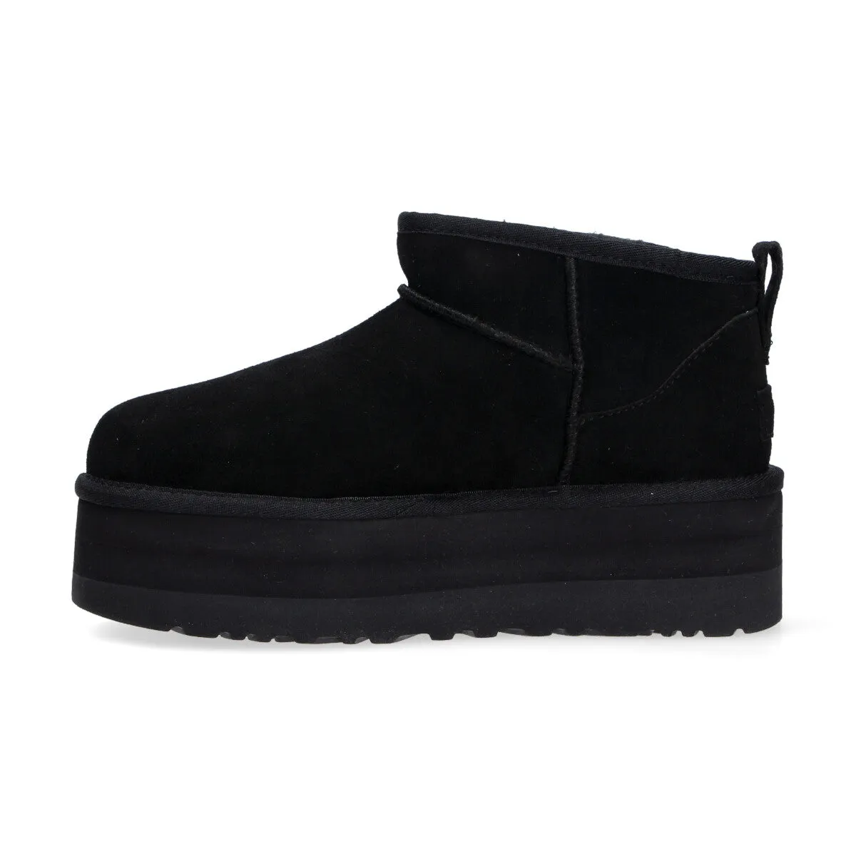 UGG classic ultra mini platform camoscio nero all