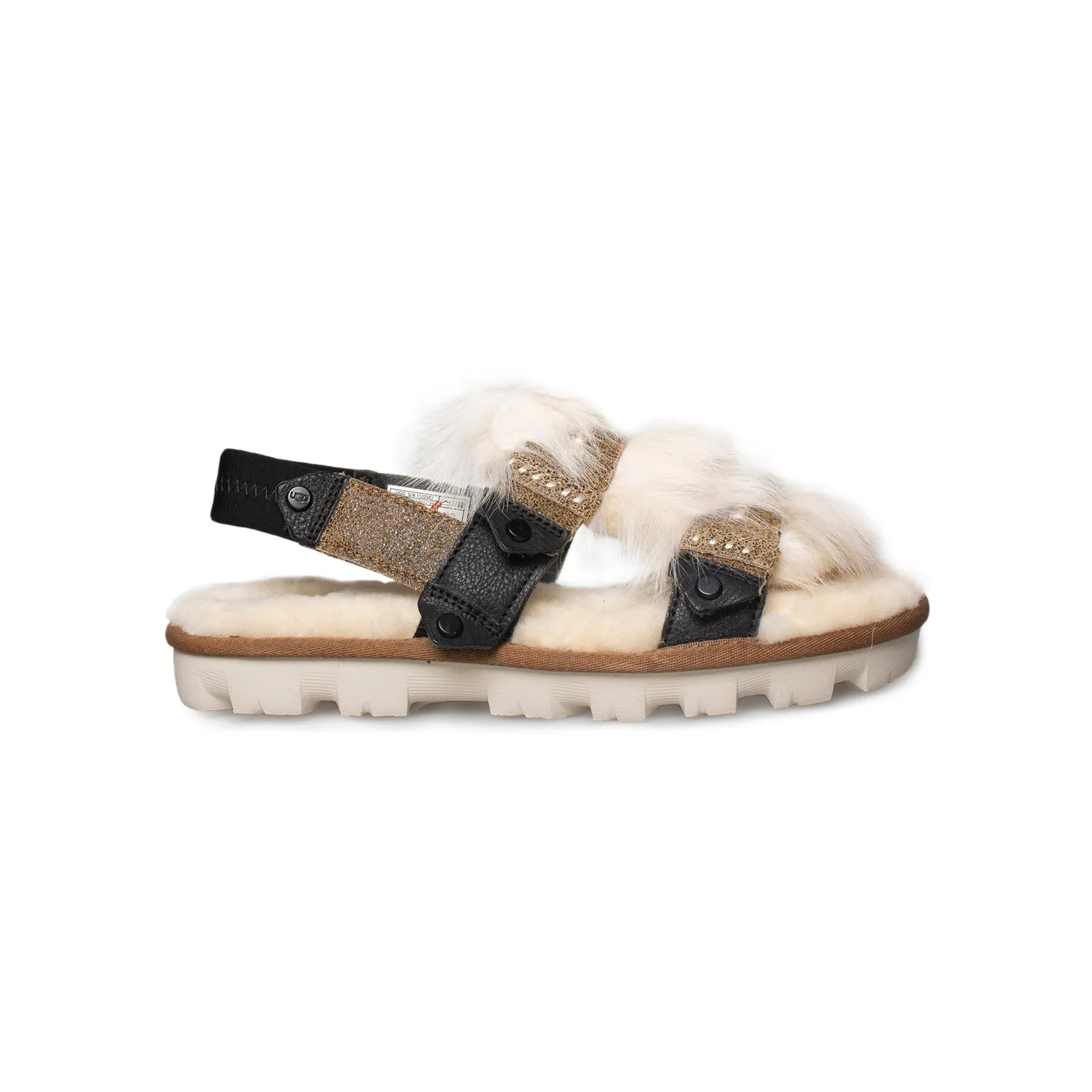 UGG Fluff Punk Slingback Chestnut Sandals - Women's