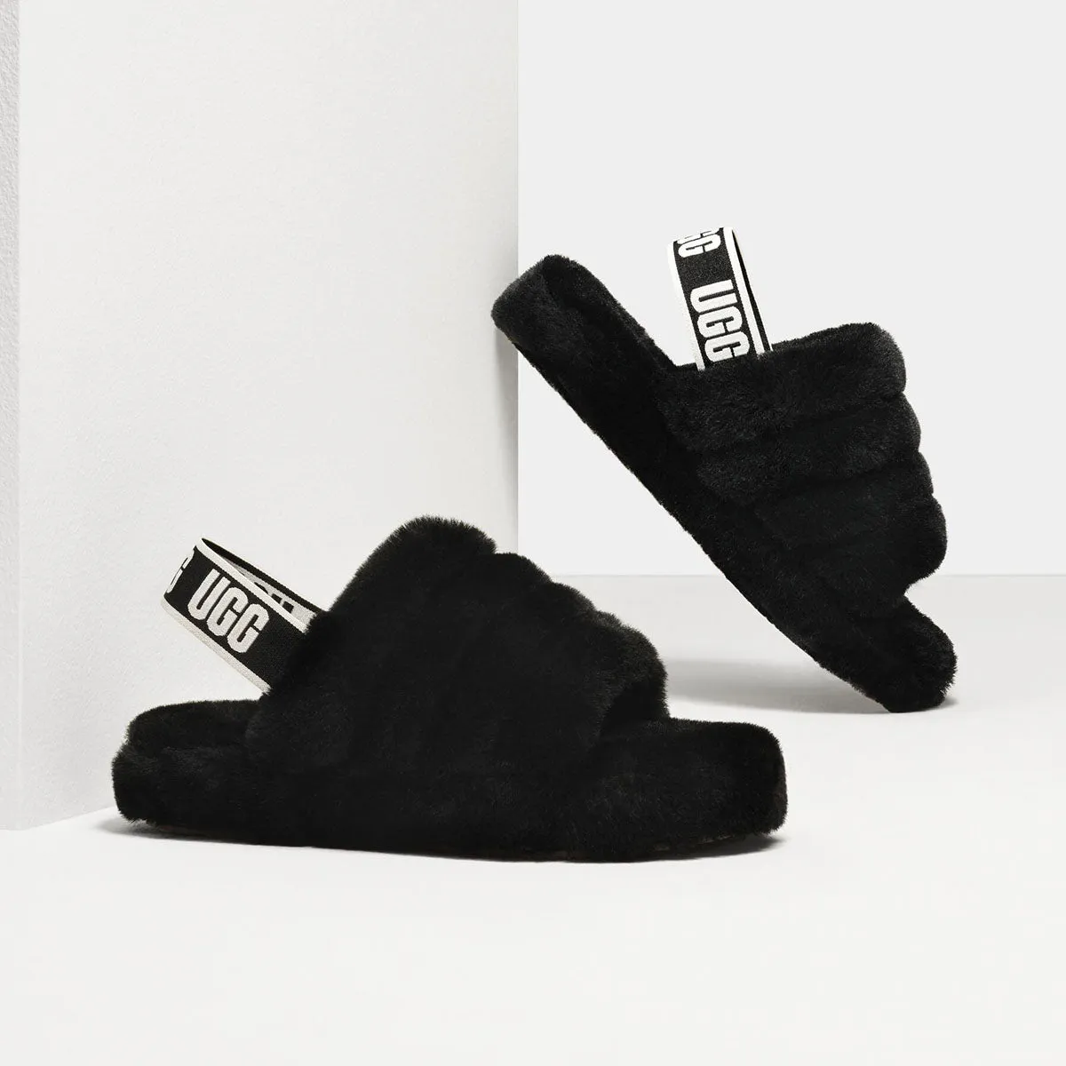 UGG Fluff Yeah Slide Black  