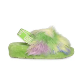 UGG Fluff Yeah Slide Tie Dye Apple Sandals - Women's