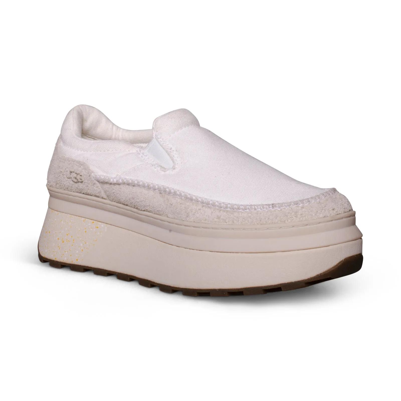 UGG Marlin Slip On White Platform Sneakers - Women's