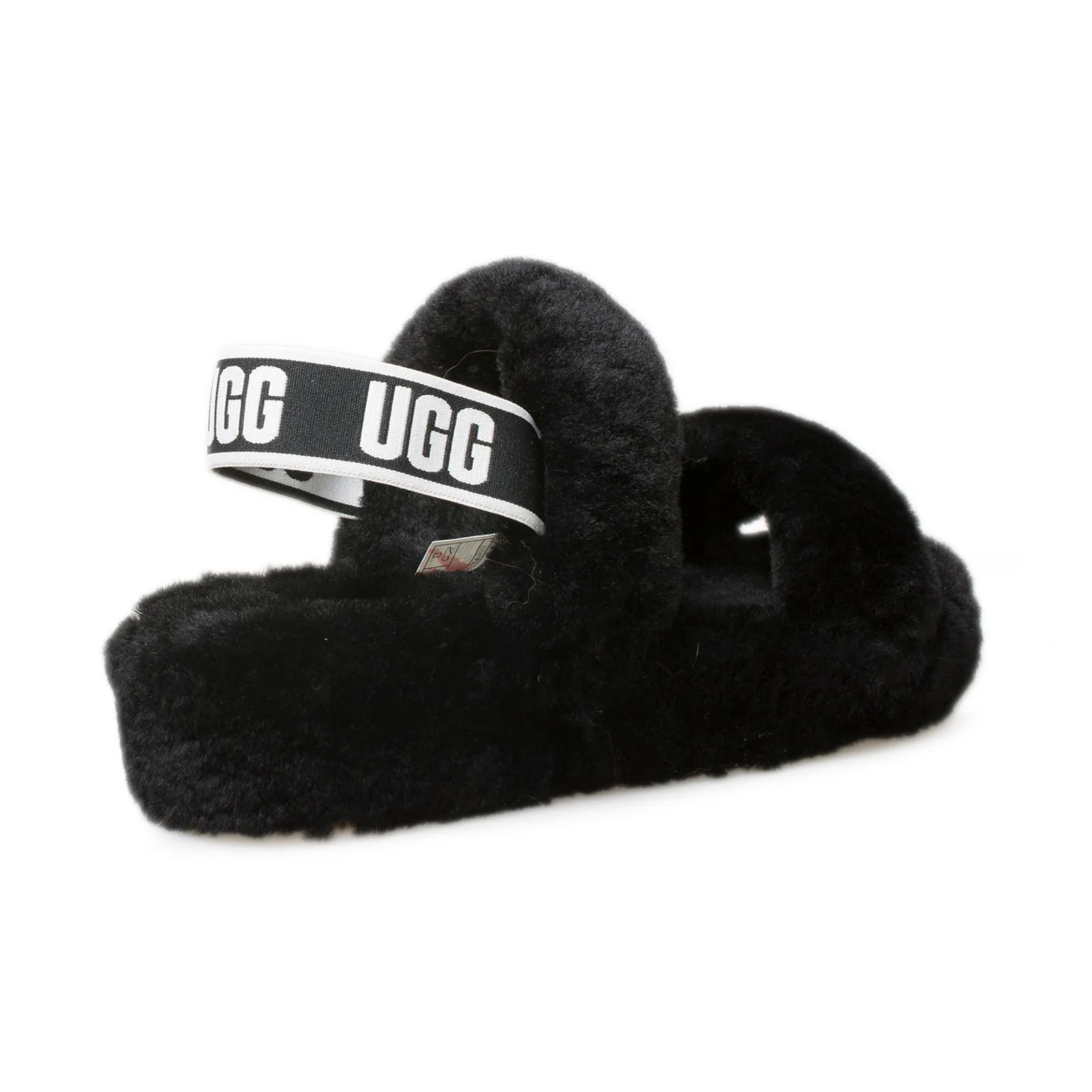 UGG Oh Yeah Slide Black Sandals - Women's