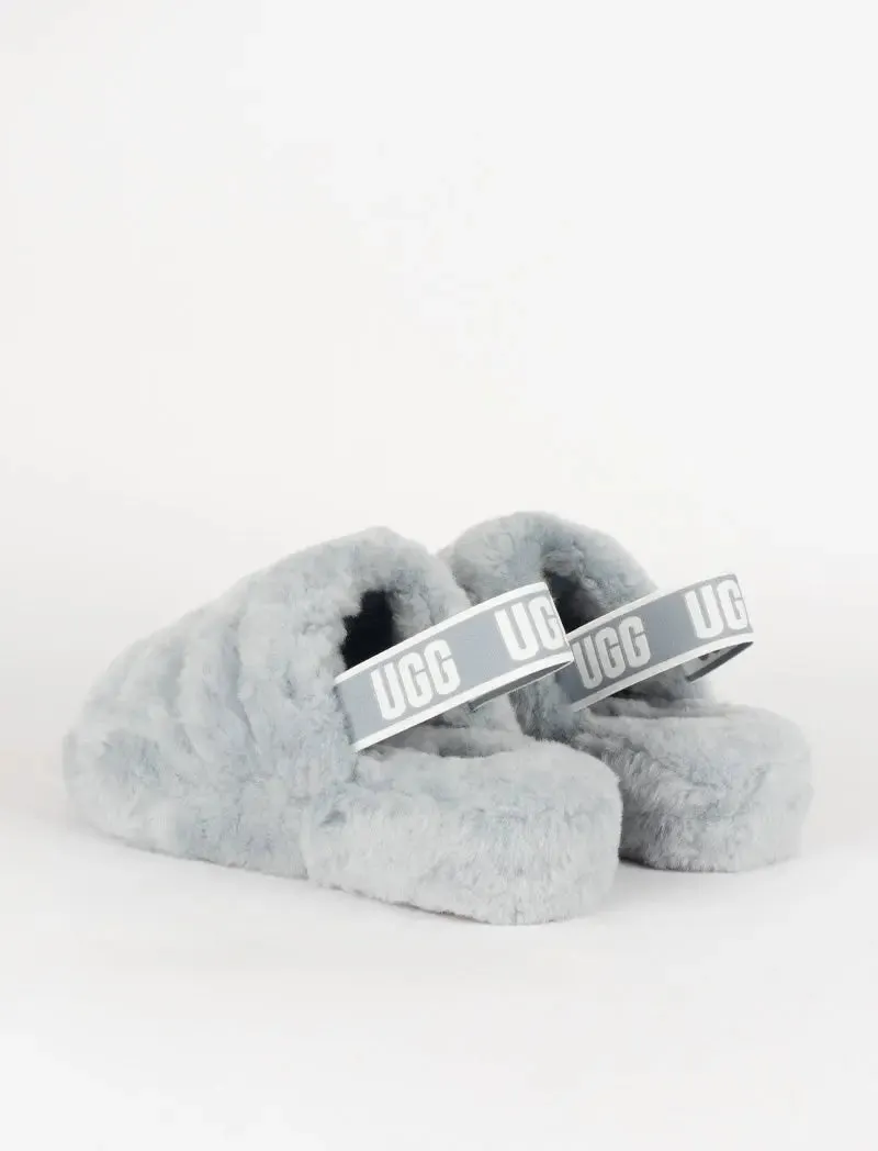 UGG Womens Fluff Yeah Slide Ash Fog