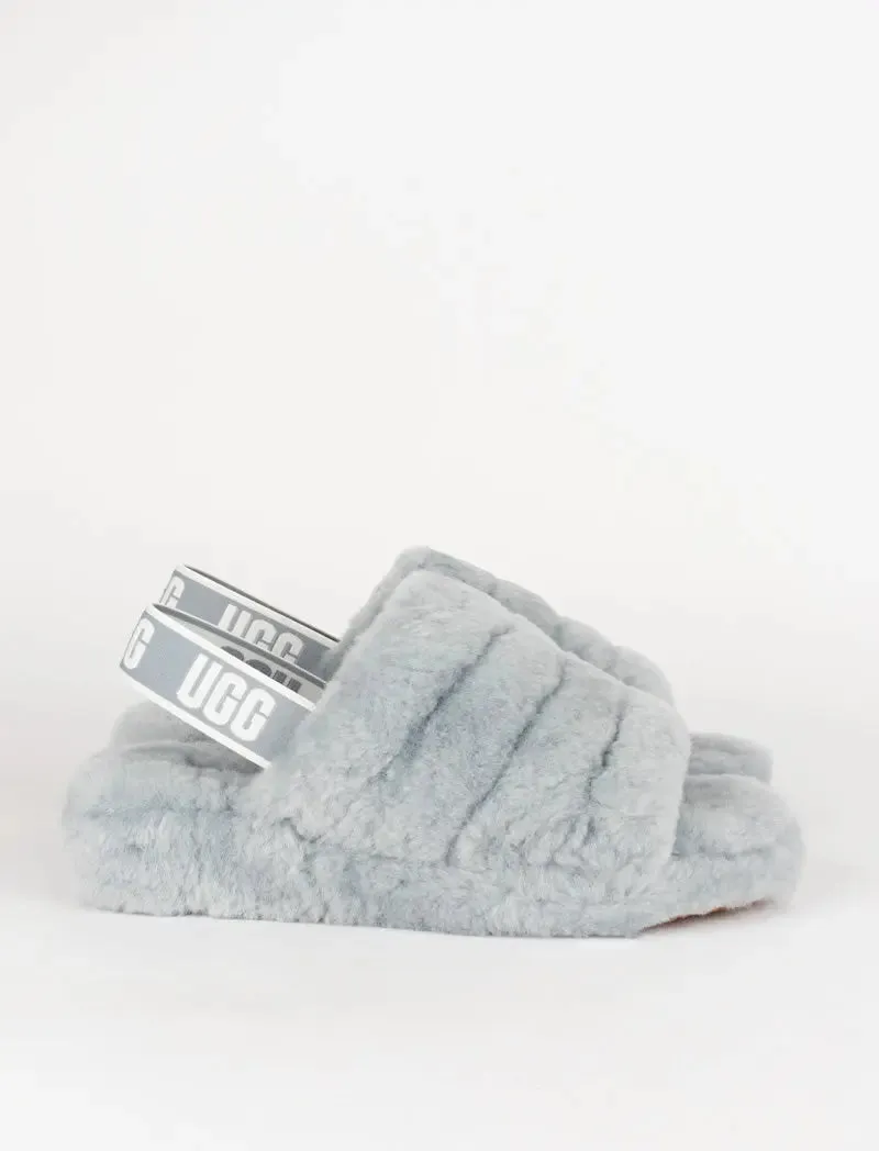 UGG Womens Fluff Yeah Slide Ash Fog