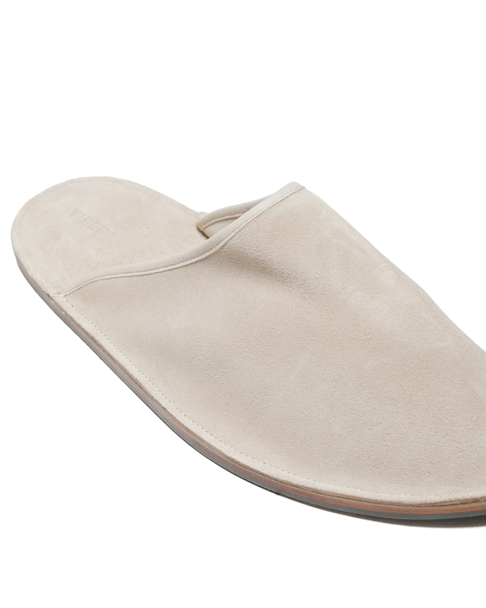 Viberg Slide Parchment Janus Calf Suede